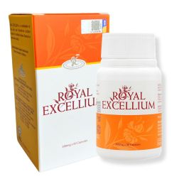 Gano Excel ROYAL EXCELLIUM - Cápsulas de micélio Ganoderma e geleia real