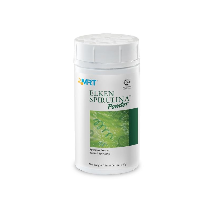 ELKEN - Spirulina platensis Pulver - Rein 100% natürlich - 120g