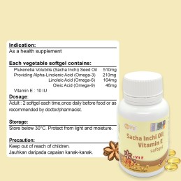 Sacha Inchi 60 capsules 100% naturelles