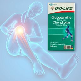 BiO-LiFE Glucosamine 500 mg With Chondroitin Sulphate 400 mg 30 tablet