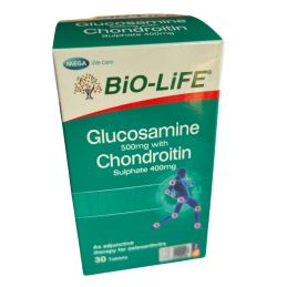 BiO-LiFE Glucosamine 500 mg With Chondroitin Sulphate 400 mg 30 tablet