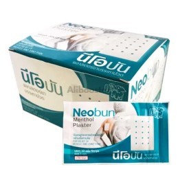Neobun Menthol Plaster Tajlandia - Thai Pain Relief Menthol Patches - 20 saszetek po 10 plastrów