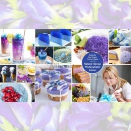 Pulver aus dem Extrakt der Blüte der Blauen Erbse (Clitoria ternatea) 200g - Natürlicher Farbstoff