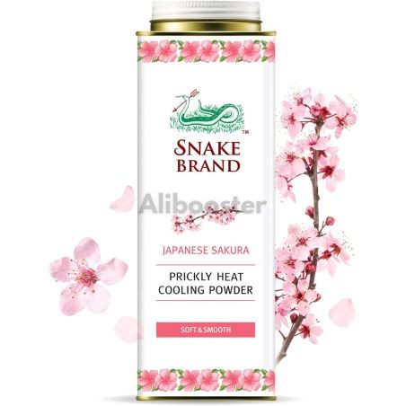 Talco Snake Brand Parfum Sakura 280g - Polvere antitraspirante Fiori di Ciliegio