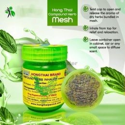 Hongthai Inhalador de Hierbas Verdes 5g - Inhalador de Hierbas Tradicionales