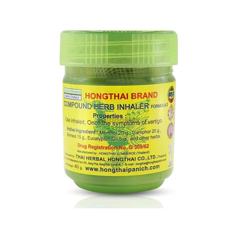 Hongthai Green Herbal Inhaler 5g - Tradycyjny inhalator ziołowy