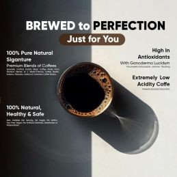 Café preto instantâneo com Ganoderma - Nugano 30 saquetas sem açúcar