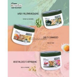 Biowoman Rice Hair Mask - Nærende pleje til tørt, skadet hår - 250 ml
