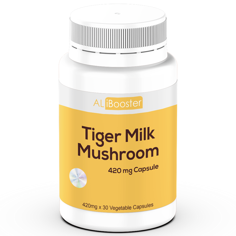 Leite de tigre de cogumelo - Cabeça de rinocerontes - Tiger Milk 420 mg x 30 cápsulas