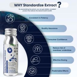 Pulver aus dem Extrakt der Blüte der Blauen Erbse (Clitoria ternatea) 200g - Natürlicher Farbstoff