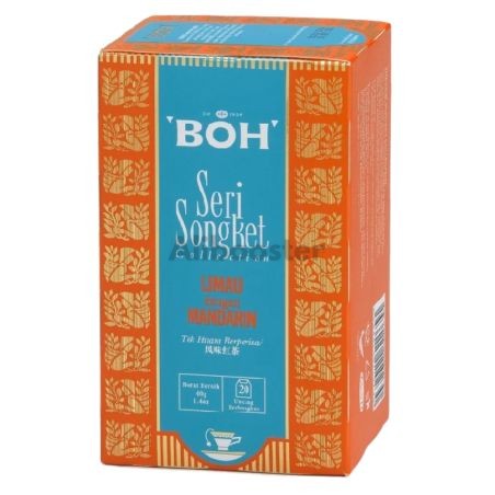 BOH Tea Seri Songket Litchi Rose 20s - Chá Floral Aromatizado Malásia