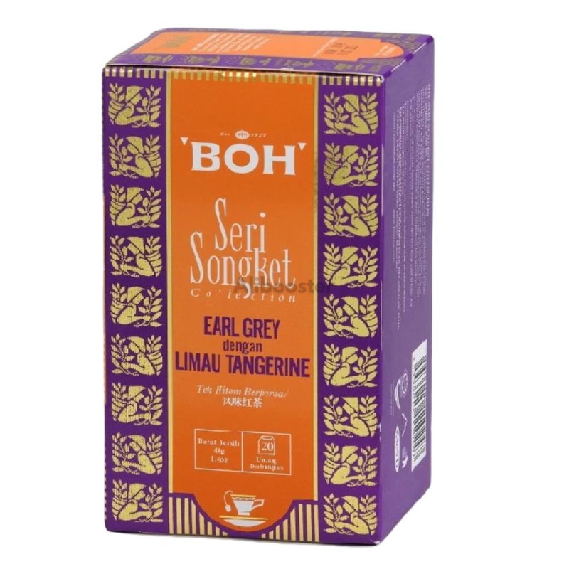 BOH Thé Seri Songket Earl Grey et Mandarine 20s - Thé Aromatisé Floral Malaisie