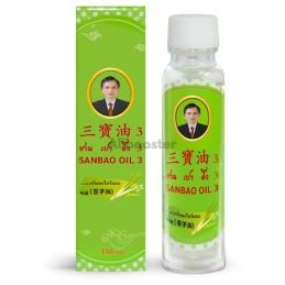 Huile de Massage San Bao Verte 25ml - Soin Traditionnel Chinois