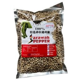 Weißer Sarawak Pfeffer Ganze Körner 250g - Feines Gewürz Malaysia
