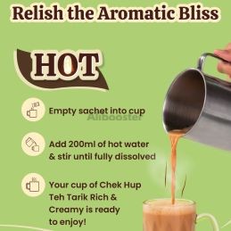 Tee mit Milch - Teh Tarik Instant mit Steinzucker - Chek Hup