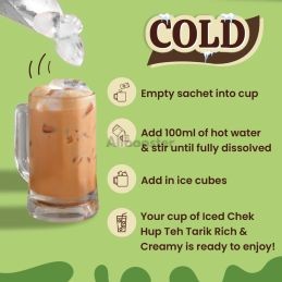 Té con leche - Teh Tarik azúcar glas instantáneo - Chek Hup