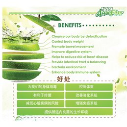 Bebida detox - Fibra natural, maçã verde - aveia - trigo - chá verde