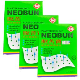 Lot de 3 boîtes - Patchs NEOBUN Anti-Douleur - 10 feuilles 65mm x 42mm
