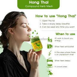 Hongthai Green Herbal Inhaler 5g - Tradycyjny inhalator ziołowy