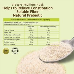 Biocare Psyllium Husk em Pó (250g)