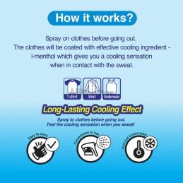 KOOLFEVER Spray răcoritor cu mentă 100 ml - Senzație de răcire instantanee pentru haine