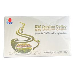 DXN Spirulina Coffee – 20 sachets de 21 g | Café Gourmet Enrichi à la Spiruline