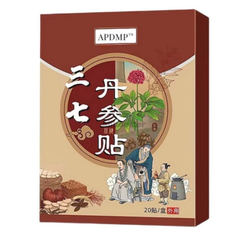 20 parches de ginseng - Notoginseng Salvia - Alivio del dolor - Ginseng Rojo Dorado