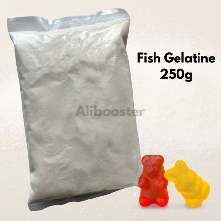 Gelatina di pesce in polvere 250 g - Agente gelificante certificato 150 Bloom Halal