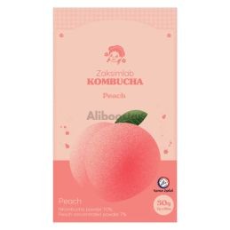 Kombucha Zaksimlab 10x5g - Pfirsichgeschmack flach Zuckerfrei