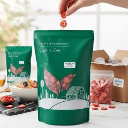 100 % frysetørkede jordbær - Large 250 g