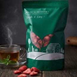 100% frystorkade jordgubbar - stora 250 g