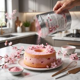 Polvere di fiori di sakura Premium - Provenienza Giappone - 200 g - Fiori di ciliegio Sakura al 100% puro