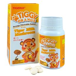 Lignosus Tiger Milk - 80 oransje smakande tyggtabletter