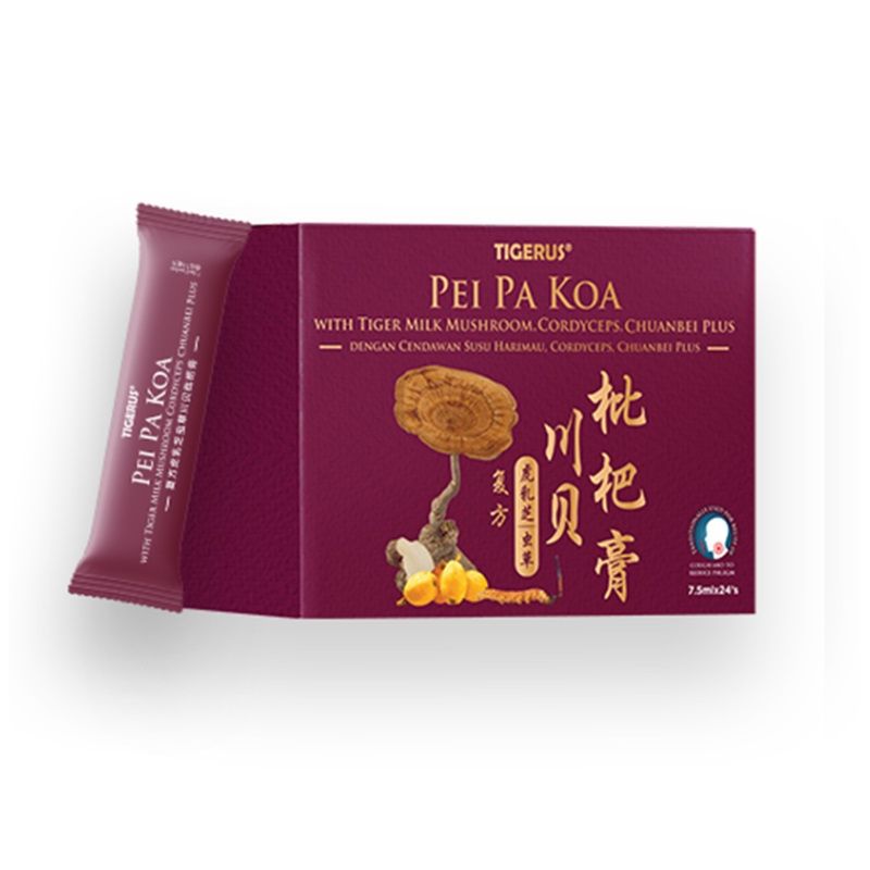 Lignosus Pei Pa Koa con latte tigre + Cordyceps + Chuanbei Bulbus