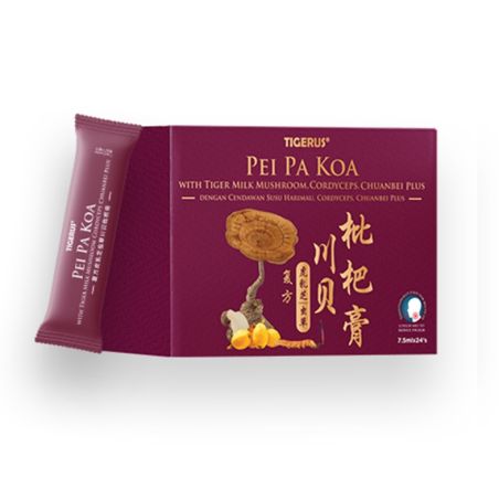 Lignosus Pei Pa Koa com leite Tigre + Cordyceps + Chuanbei Bulbus