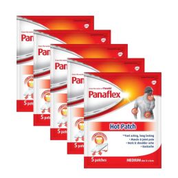5x Panaflex Hot Patch - Acțiune imediată - Pachet de 5 (total 25)