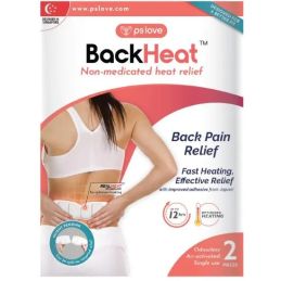 Atrás Calor - alivio del dolor menstrual - 2 parches de calentamiento de la espalda