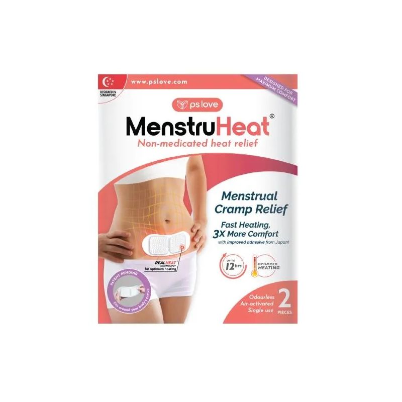 MenstruHeat - Alívio da dor menstrual - 2 adesivos para aquecimento da barriga