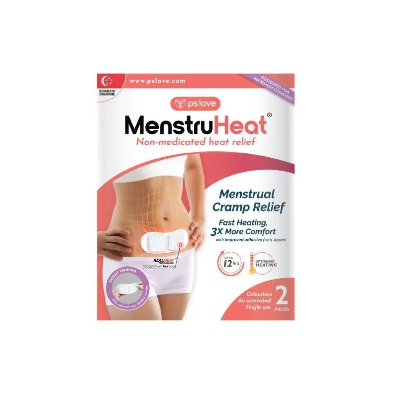 MenstruHeat - Ανακούφιση από τον πόνο της εμμηνόρροιας - 2 πακέτα θερμότητας στο στομάχι