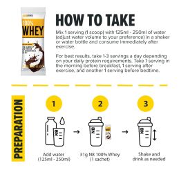 5x Whey Protéine de Lactosérum 100% - Chocolat (31g)