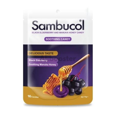 Sambucol-Pastillen mit schwarzem Holunder und Manuka-Honig