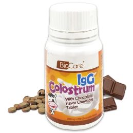 200 comprimidos mastigáveis de colostro IgG - sabor chocolate