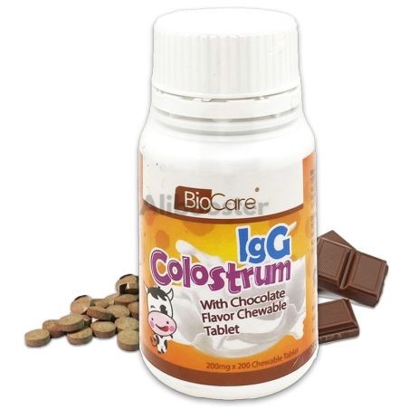 200 comprimate cu colostrum IgG - gust de ciocolată