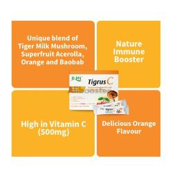 Mushroom milk tiger - Lignosus Tiger Milk + Cherry of barbades Acerola + Orange + Baobab