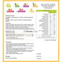 Liposomalt C-vitamin + standardiserat drakfruktextraktpulver 150g