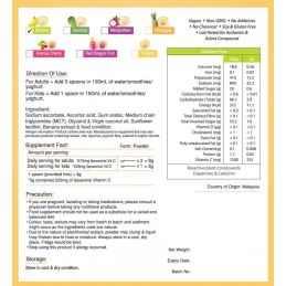 Liposomalna witamina C + standaryzowany ekstrakt z banana w proszku 150g