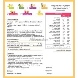 Vitamina C lipossomal + extrato padronizado de acerola e cereja em pó 150g