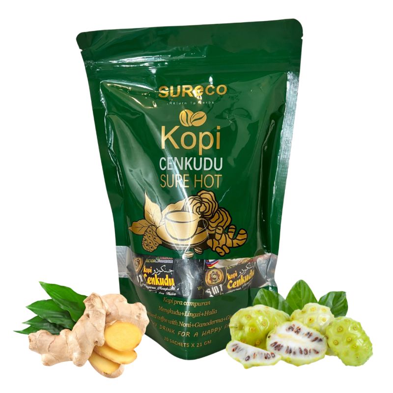 SURECO Kopi Cenkudu - Koffie, ganoderma en gember Noni