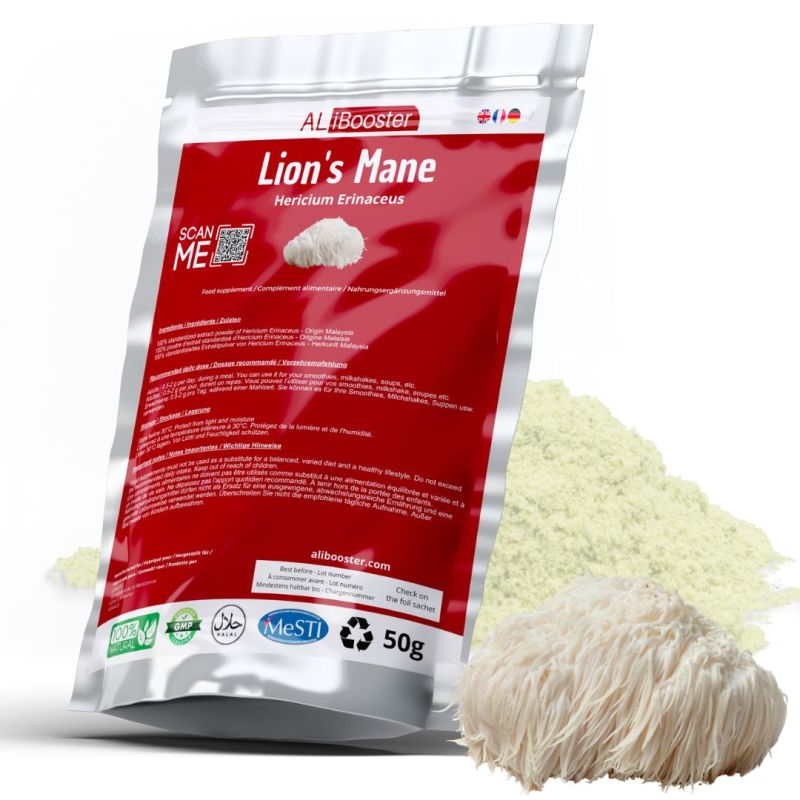 Extrato de cogumelo em pó Lion's Mane - 50g