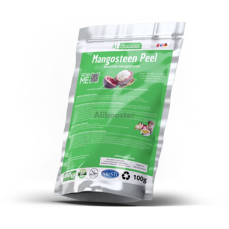 Pelle di mangostan (Péricarpe Garcinia mangostana) - 100g polvere di estratto standard - Xanthone
